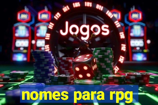 nomes para rpg