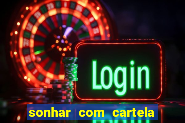 sonhar com cartela de bingo